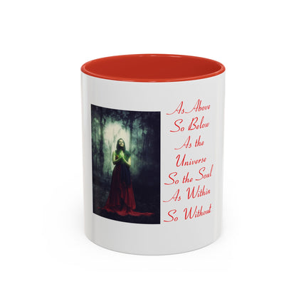 Witchy Forest Coffee Mug — 'As Above So Below' Spiritual Pagan Tea Cup (11/15oz)