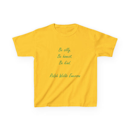 Inspirational Kids Tee - "Be Silly, Be Honest, Be Kind"