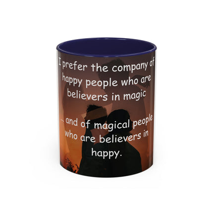 Believers of Happy Moments Mug – 11oz Accent Cup with Magic Quote