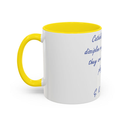 Chesterton Quote Accent Mug – “Walls of a Playground” – 11oz Ceramic