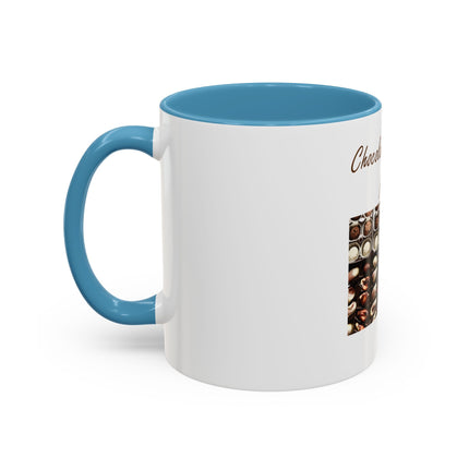 Chocolate Is Brain Fuel Coffee Mug — Chocolate Lovers Accent Mug (11/15oz)