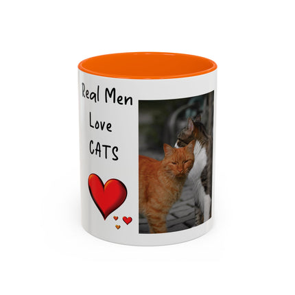 Real Men Love Cats Coffee Mug – 11oz Accent Mug