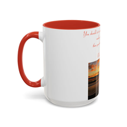 Zen Quote Accent Mug – 15oz Ceramic Cup for Mindful Mornings
