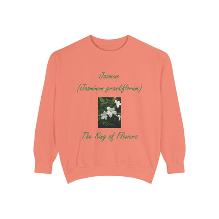 Jasmine Flower Sweatshirt - Unisex Garment-Dyed