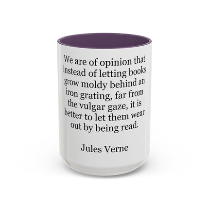 Jules Verne Quote Coffee Mug — Literary Quote Accent Mug (11/15oz)