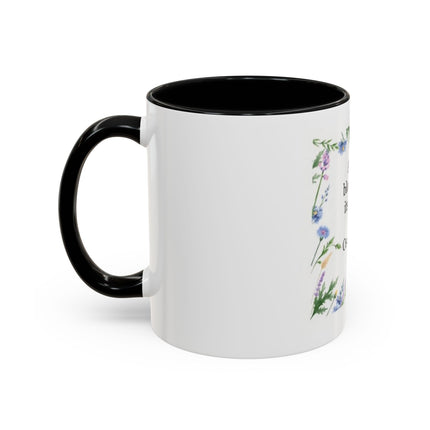 Coffee Mug — "A flower blossoms for its own joy." Oscar Wilde Floral Accent Mug