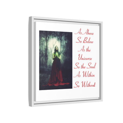 Framed Matte Canvas Art — "As Above So Below" Gothic Mystic Wall Print