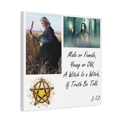 Witch Is a Witch Matte Canvas Wall Art – Inspirational Pagan Quote