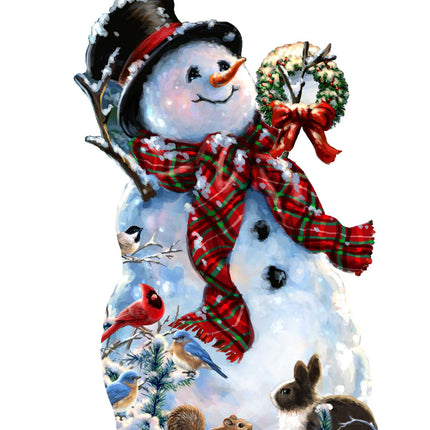 An Old-fashioned Christmas  Outdoor Scene by D. Gelsinger - Christmas Santa Snowman Decor - 8461018F-1563-0