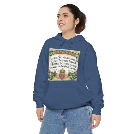 Celtic Holiday Hoodie — "Blessed be your holidays" Cozy Family Christmas Sweatshirt