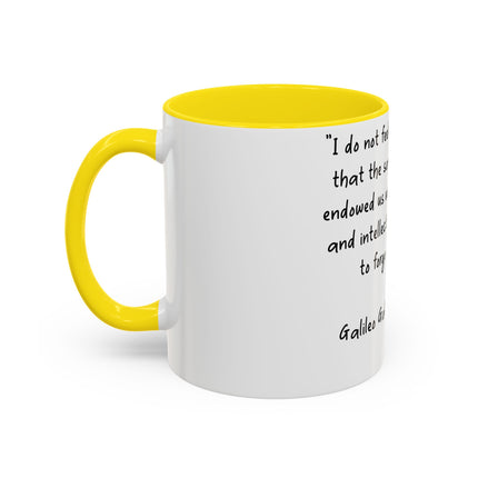 Galileo Quote Mug – 11oz Ceramic Accent Cup for Scholars & Thinkers