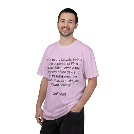 Breath & Serenity Quote T-Shirt — "With every breath..." Inspirational Tee