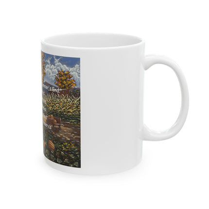 Samhain Autumn Pumpkin Spice Ceramic Mug (11oz & 15oz) — Cozy Fall Harvest Coffee Cup