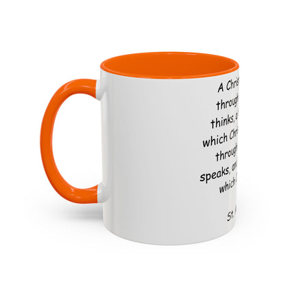 Inspirational St. Augustine Coffee Mug - Colored Accent - Perfect Gift for Christians - 11oz