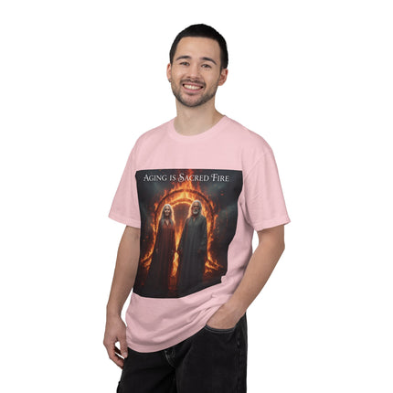 Aging Is Sacred Fire T-Shirt — Mystic Elder Flames Graphic Tee