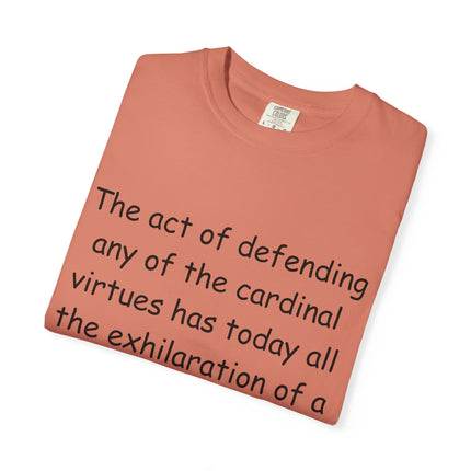 Unisex Statement Tee – “Defending Virtue” Chesterton Quote