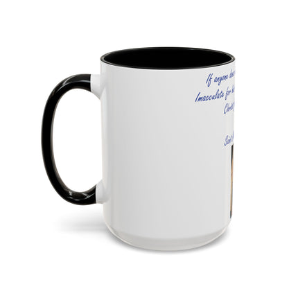 Saint Kolbe Accent Mug – 15oz Ceramic Cup for Marian Devotion