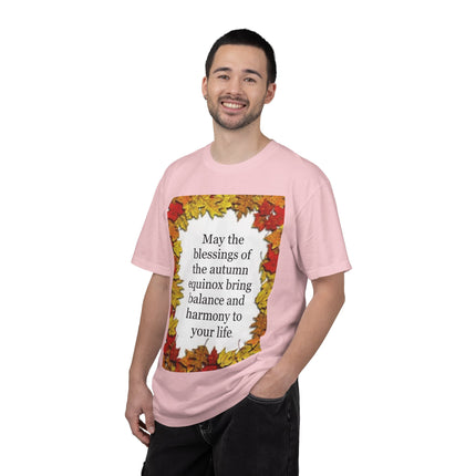 Autumn Equinox Blessings T-Shirt — Fall Leaves Balance & Harmony Tee