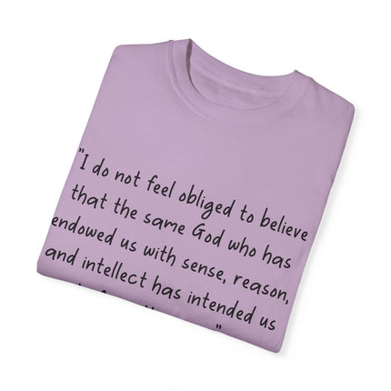 Galileo Quote T-Shirt – Unisex Garment-Dyed Tee for Free Thinkers