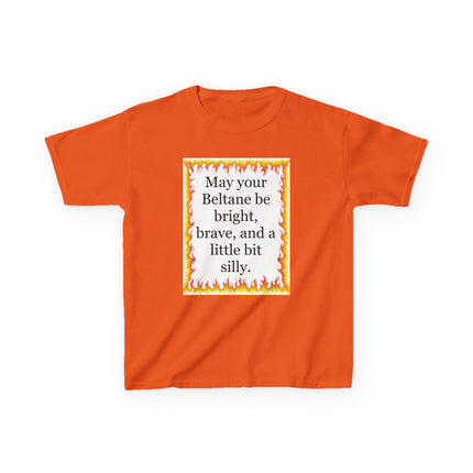 Beltane Kids T‑Shirt — "May your Beltane be bright, brave, and a little bit silly"