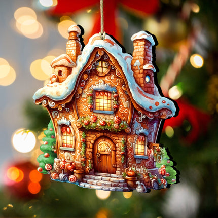 Fairy Tale House Wooden Ornaments by G. Debrekht - Christmas Decor - 8100191-1-1