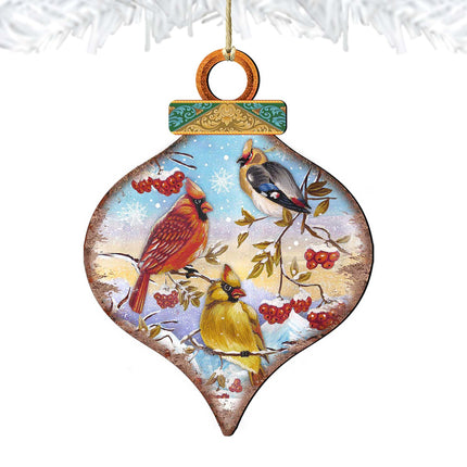 Birds Drop Wooden Ornaments by G. DeBrekht - Christmas Decor - 8035222-4
