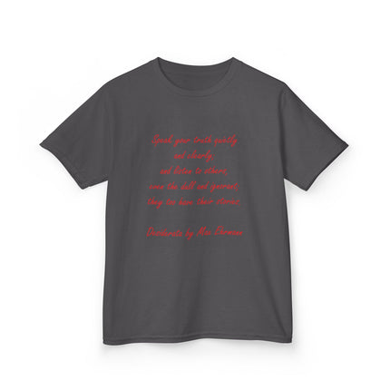 Kids Empowerment T-Shirt – “Speak Your Truth” – Cotton
