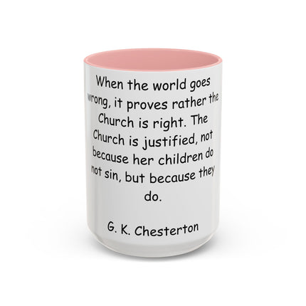 Inspirational Quote Coffee Mug - G.K. Chesterton - Cozy Reflection