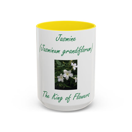 15oz Accent Mug – Jasmine Flower, King of Flowers