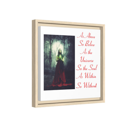 Framed Matte Canvas Art — "As Above So Below" Gothic Mystic Wall Print