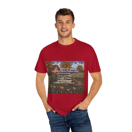 Samhain Tee – Unisex Garment-Dyed Shirt with Pumpkin Spice Wit