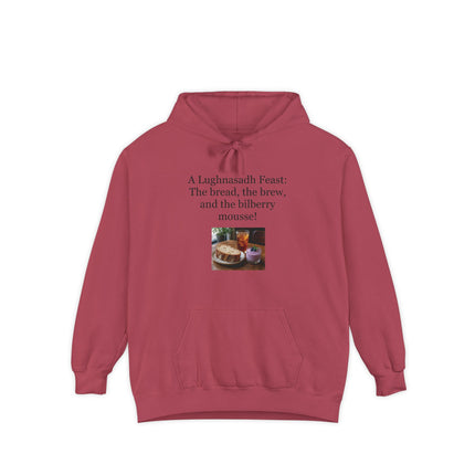Lughnasadh Feast Hoodie — “A Lughnasadh Feast: The bread, the brew, and the bilberry mousse!”