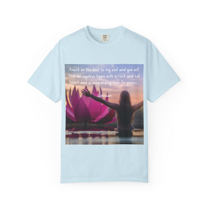 Inspirational Unisex Garment-Dyed T-shirt for Peace Lovers