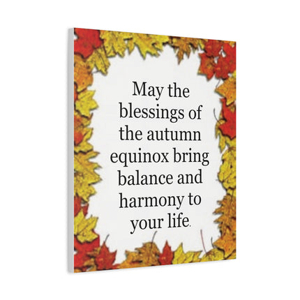 Autumn Equinox Blessing Canvas