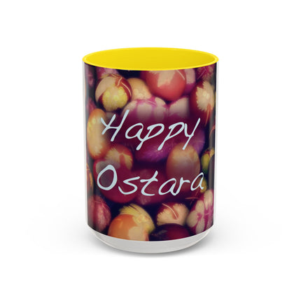 Ostara Celebration Mug – 15oz Accent Cup with Colored Egg Design