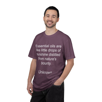 Essential Oils Quote T-Shirt — "Essential oils are like little drops of sunshine..."