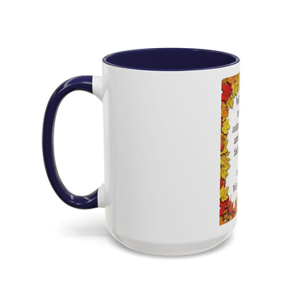 Autumn Leaves Quote Mug — William Wordsworth Fall Coffee Cup (11/15oz)