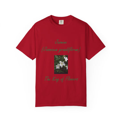 Jasmine Flower Unisex Garment-Dyed T-Shirt - The King of Flowers Design