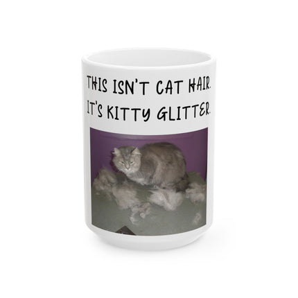 Kitty Glitter Mug – 15oz Ceramic Cup for Cat Lovers