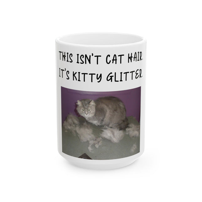 Kitty Glitter Mug – 15oz Ceramic Cup for Cat Lovers