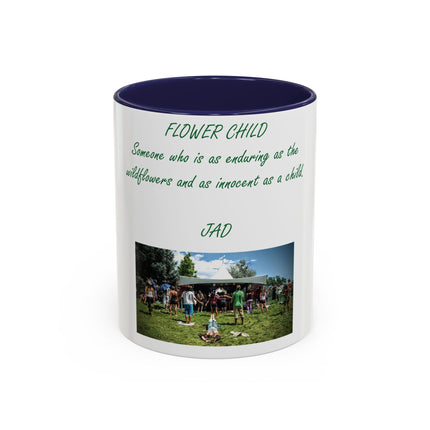 Flower Child Accent Coffee Mug - 11 oz Inspirational Gift