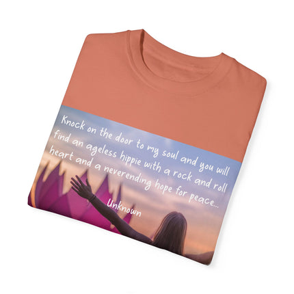 Inspirational Unisex Garment-Dyed T-shirt for Peace Lovers