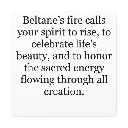Beltane Quote Canvas Wall Art
