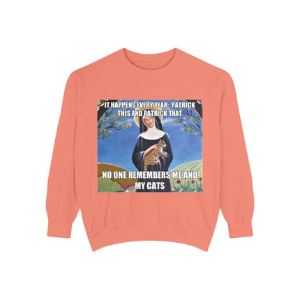 Humorous Unisex Sweatshirt - "No One Remembers Me and My Cats"