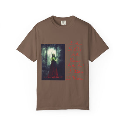 Unisex Garment-Dyed T-Shirt | As Above So Below Graphic Tee