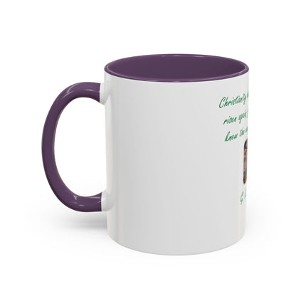Christian Quote Coffee Mug — G. K. Chesterton 'Christianity Has Died Many Times' Accent Mug (11/15oz)