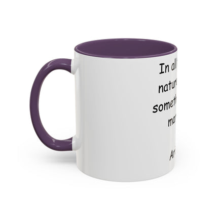 Aristotle Quote Accent Mug – 11oz Ceramic Cup for Nature Lovers