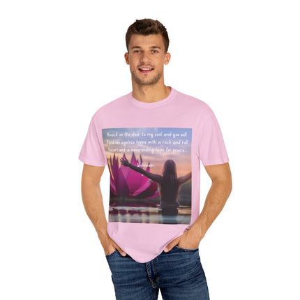 Inspirational Unisex Garment-Dyed T-shirt for Peace Lovers