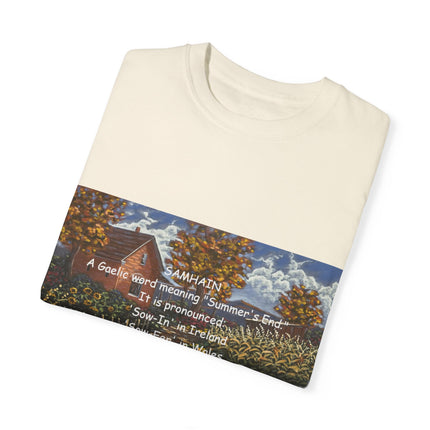 Samhain Tee – Unisex Garment-Dyed Shirt with Pumpkin Spice Wit