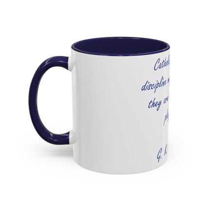 Chesterton Quote Accent Mug – “Walls of a Playground” – 11oz Ceramic